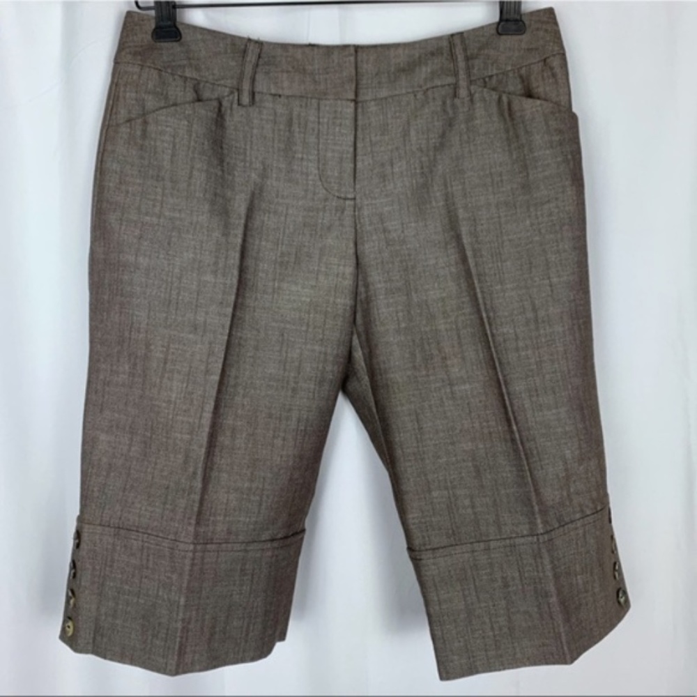 BCX women's brown trouser dress cuffed shorts, size 5